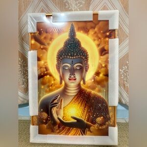 Radiant Porcelain Gold Buddha Wall Art